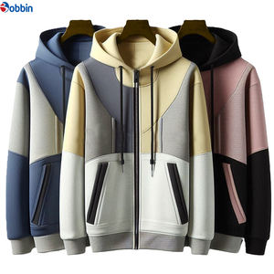 Sweat-shirt à capuche unisexe en coton personnalisé à manches longues et fermeture éclair intégrale pour hommes et femmes, vêtements de sport décontractés avec motif uni - Product Image 6