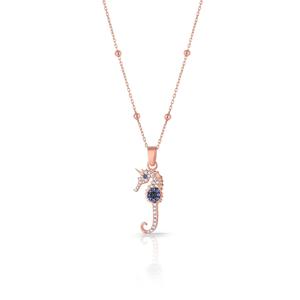 Elegante Collar con Colgante de Plata de Ley 925 con Diseño de Caballito de Mar y Cadena a Granel, Hecho en Turquía - Product Image 2