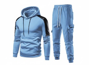 Conjunto Deportivo para Hombre con Sudadera con Capucha y Pantalones Deportivos, Diseño Nuevo, para Primavera y Otoño - Product Image 3