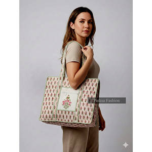 Sac fourre-tout en tissu uni fait à la main avec fermeture à glissière, sac de shopping, de voyage, d'automne, d'hiver, cadeau personnalisé pour elle - Product Image 1