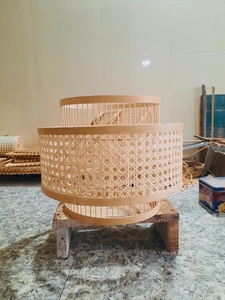 Decoración de pantalla de restaurante, candelabro de caña de ratán, luces colgantes, cubierta de sombra de lámpara de bambú de ratán para el hogar, Hotel, decoración para sala de estar - Product Image 2