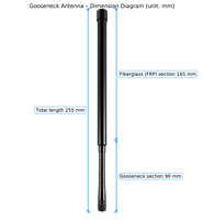 Fouet tactique Antenne col de cygne Radios portables 915MHz Omni Cou pliable Low VSWR Custom 868MHz Fréquence disponible Verticale