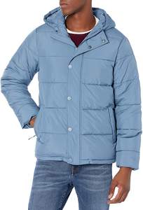 2025 personnalisé contraste hommes rembourré manteaux Nylon bulle bouffant veste tissé étiquette manteau chaud hiver hommes veste - Product Image 4