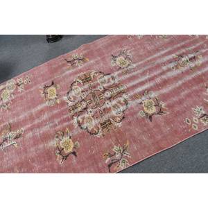 Alfombra de lana clásica rosa Beige de 3,7x7,6 pies hecha a mano turca área grande rectángulo patrón abstracto para pasillo alfombra de habitación de látex - Product Image 5