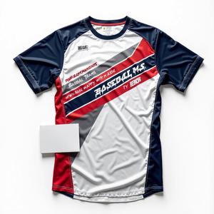 Ropa deportiva transpirable 100% para hombre, camisetas de cuello redondo sublimadas personalizadas para fútbol, softbol, pesca, estampado de talla grande - Product Image 2