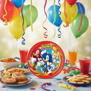 Platos de Papel de Sonic The Hedgehog de 23 cm, 6 Unidades, Platos Desechables para Fiestas - Product Image 3