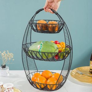 Contenedor de almacenamiento de Metal de alambre de hierro negro más vendido para el organizador del hogar cestas de frutas y alimentos a un precio económico - Product Image 4