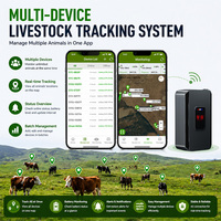 GUPTOMES S15 Rastreador GPS con Reporte de 24 Horas, Collar con Batería de 30k mAh y Resistencia IP68 para Ganado Ovino en Ranchos, Aplicación GPS, Alertas