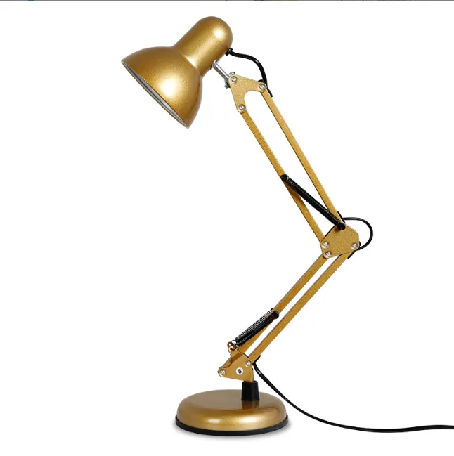 Atacado Criativo Led Table Lamp Alta qualidade ferro corpo Vintage dobra e desdobrar estudo antigo frisado abajur