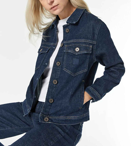 Chaqueta vaquera 2024 para mujer, venta al por mayor, chaqueta vaquera clásica, abrigo vaquero para mujer, chaqueta vaquera para mujer, diseño con servicio OEM - Product Image 1