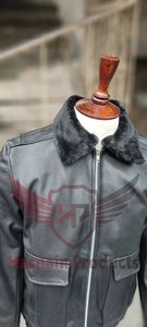 Venta caliente Hasnain Hombres Genuino Vaca Natural Molido Cuero Vuelo Chaqueta de estilo clásico para el invierno - Product Image 4