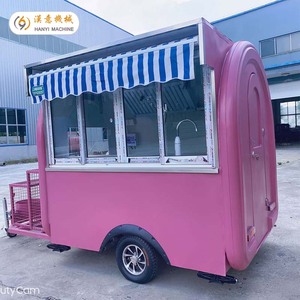 Chariot de nourriture de rue mobile pour entreprise avec friteuse à gaz, grill et réfrigérateur - Product Image 1