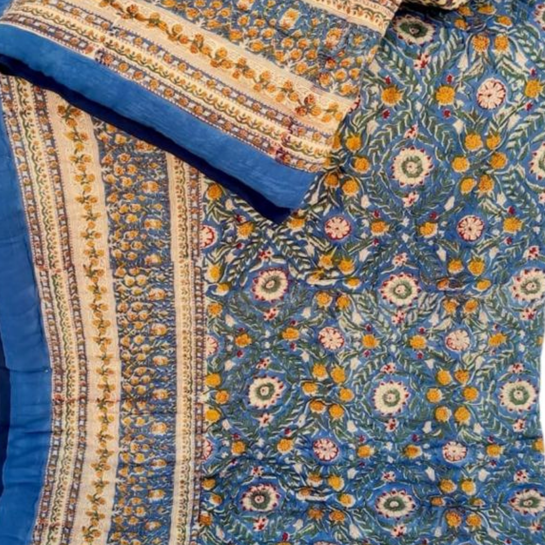 Mustard yellow & Blue