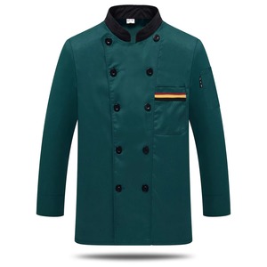 Comprar al por mayor de manga completa Collar Restaurante Chef Chaqueta Top Uniformes DE TRABAJO Venta al por mayor Monos Hotel Uniforme - Product Image 6