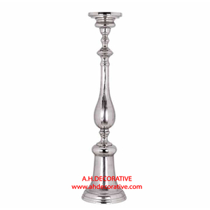 Bougeoir en aluminium argenté de luxe chaud pour pilier de mariage maison et restaurant bougeoirs en métal durables et lanternes pour cadeau - Product Image 3