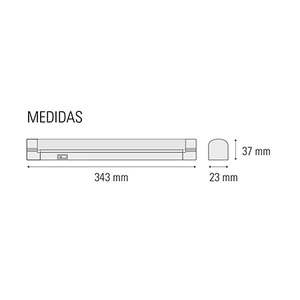 Tira de luz LED enlazable para debajo del gabinete, blanca, 6,4W, 550Lm, blanco frío, Simon (IL230009) - Product Image 3