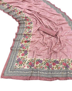 ส่าหรีผ้าไหม Banasari ทอส่าหรีสีทองสไตล์วินเทจสำหรับปาร์ตี้ - Product Image 1