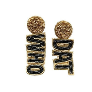 Pendientes con cuentas WHO DAT Gameday: ¡accesorios elegantes para que los fanáticos de Jaguars muestren su espíritu de equipo! - Product Image 1
