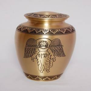 Urnas de metal de diseño lujoso con recubrimiento en polvo de Color negro para cenizas humanas, ataúd funerario de mesa hecho a mano y suministros de ataúd - Product Image 6