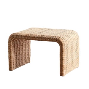 Ensemble de tables basses en rotin minimalisme Table Boho en rotin naturel pour meubles de salon - Product Image 1