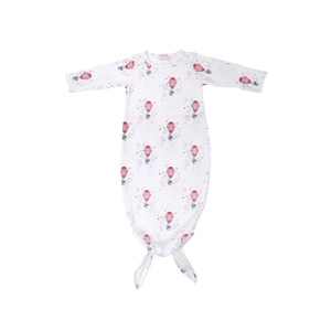Newborn Girls Soft Cotton Night Gown Comfortable Long Sleeve Baby Sleep Suit With Knot Design Kids Clothes - Product Image 3