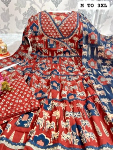 Top Qualité Designer Partie Porter Exclusif Beau Coton Lourd Avec Broderie À La Main Anarkali Costume À Vendre - Product Image 4