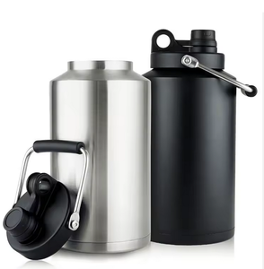 Nueva Botella de Agua Aislada de un Galón, Jarra de Acero Inoxidable 128 con Asa, Boca Ancha, Doble Aislamiento al Vacío para Bebidas Frías y Calientes - Product Image 2