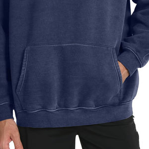 Automne hommes 100% coton polaire sweats à capuche nouveau Design fond épais lavé pull personnalisé bouffée brodé surdimensionné sweat - Product Image 5