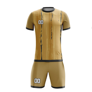 Conjunto de Uniforme de Fútbol Sublimado 100% Poliéster Transpirable, Jersey de Manga Corta y Pantalones Cortos Unisex para Todas las Temporadas - Product Image 3