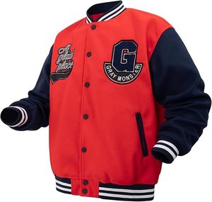 Chaqueta universitaria de lana universitaria de alta calidad para hombres y mujeres, bordado Vintage, costilla de punto con cierre de botones, soporte inteligente informal de invierno - Product Image 1