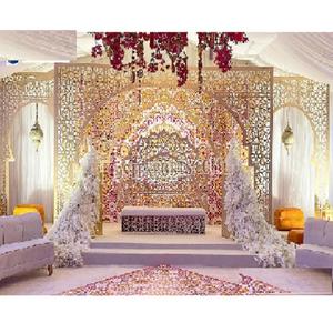 Arche de mariage marocaine découpée au laser, Mandap marocain découpé au laser, Mandap de mariage marocain onirique découpé au laser, Vente aux États-Unis - Product Image 1