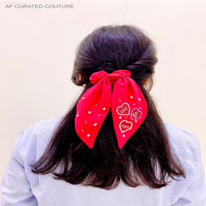 Día de San Valentín con cuentas aspecto relajante de moda indio hecho a mano con cuentas hechas a mano con cuentas para el cabello para niñas - Product Image 4