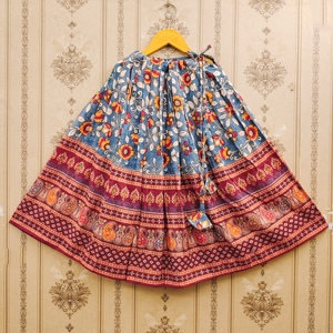 Shoryam - Lehenga Choli Étnico de Moda para Niños |   Poliéster hasta el suelo |   Ropa de Fiesta con Estampado Digital para Diwali, Bodas y Mehndi |   Exportación - Product Image 4