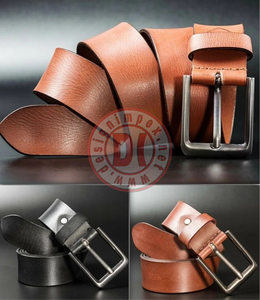 New Design Men's Genuine Cow Hide Iron Buckle High Strength Eco-Friendly <b>Dress</b> <b>Belt</b> for Work Business Casual - Product Image 5