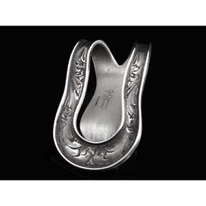 Porte-monnaie en argent sterling Big Bend Scroll avec design en fil, 2x1 pouces - Product Image 3