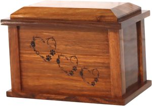 Wooden Urn <b>Box</b> for Pet <b>Ashes</b> | Wood Cremation Urns for Cat <b>Dog</b> <b>Ashes</b> Keepsake Decorative Handmade Funeral Burial Rosewood - Product Image 5