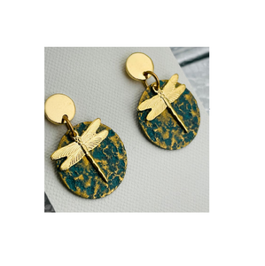 Pendientes de latón pequeños de diseño floral para mujer, fabricados en Nuevo México por pequeños fabricantes de joyería de latón 2026 - Product Image 2