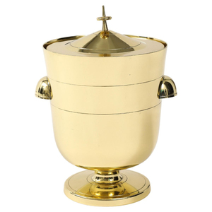 Hielera de Latón con Diseño Grabado para Champán, Enfriador de Vino y Cerveza para Mesa, Cubitera Dorada - Product Image 3