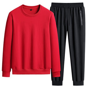 promotionWholesale Crew Neck Heavyweight Unisex Tracksuit High Quality Men <b>Fleece</b> Tracksuit Sweatshirts Men's Gym <b>Hoodie</b> and - Product Image 2