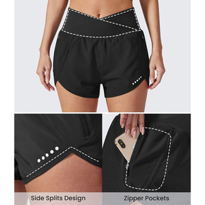 Pantalones cortos de running para mujer ultra cómodos con forro extraíble - Product Image 4