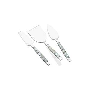 Ensemble de service de fromage blanc perlé de 3 pièces Outils à fromage élégants - Product Image 1