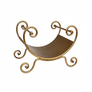 Nouveau porte-bûches décoratif d'intérieur, robuste, couleur cuivre antique, parfait pour la maison et le jardin, porte-bûches décoratif - Product Image 2