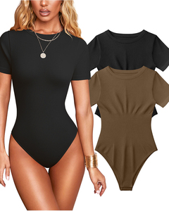 Vente chaude taille cintrage ventre-reliure serré col rond à manches courtes string body-shaping combinaison Yoga body - Product Image 3