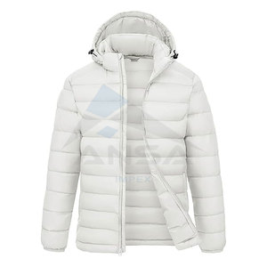 Usine directe hommes isolé doudoune capuche détachable tissu léger résistant à l'eau ourlet réglable cordons de serrage - Product Image 1