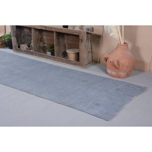 Tapis en laine gris moderne classique de 3.4x12,5 pieds Patchwork de style turc vintage de 4m Rectangle Design de couloir pour Teen Living Latex - Product Image 4