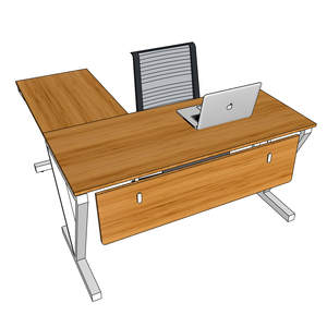 VBamboo Simple & <b>Foldable</b> L-shaped Gaming <b>Desk</b> with Storage Drawer 140x140cm Portable & Assembled Iron Legs - Product Image 4