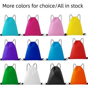 Wiederverwendbarer polyester individueller voll sublimationsdruck nicht gewebter kordelzug-rucksack Unisex kordelzugbeutel rucksack