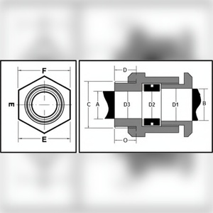 Prensaestopas de Latón de Compresión Simple de Alta Demanda, Resistencia Media, 4 Roscas, IP73, Niquelado, para Cables de 90 a 108 mm - Product Image 6