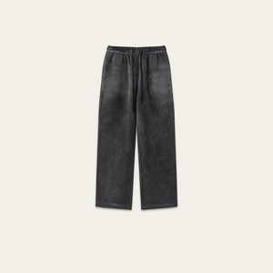 Baggy personnalisé délavé au soleil d'automne Plus polaire épaissie jambe droite American Street Wash pantalons pour hommes lavés - Product Image 5