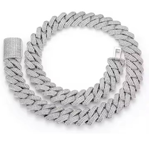 สร้อยคอเพชรโมอิสวินเทจสีเงินดีไซน์เนอร์925อมตะสวยงามคงทนงานฝีมือสำหรับงานทางการทุกวัน - Product Image 4